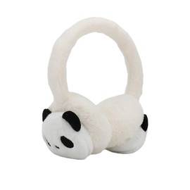Kids Winter Plush Warm Earmuffs Girls Boys Cute Panda Faux Fur Ear Warmers Soft Fleece Thermal Earflaps Ears Protector Children Cold Weather Warm Ear Covers Earmuffs Xmas Gift Winter Birthday Gift