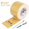 BOMEI PACK 4" Tan Brown Duct Tape Wide Roll,4 Inch