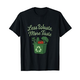 Less Waste More Taste Eco-Friendly Veggie Graphic T-Shirt