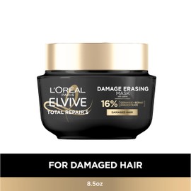 L'Oreal Paris Hair Care Elvive Total Repair 5 Damage Erasing Balm, Conditioning Hair Mask for Damaged Hair, with Almond and Protein, 8.5 fl; oz, (Pack of 2)(Packaging May Vary)