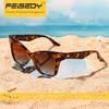 FEISEDY Trendy Polarized Sunglasses, Retro Cateye Frame for Women, UV400