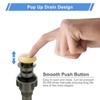 Pop Up Drain with Overflow, ARCORA Brushed Gold Bathroom Sink