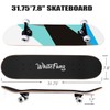 WhiteFang Skateboards for Beginners, Complete Skateboard 31 x 7.88, 7