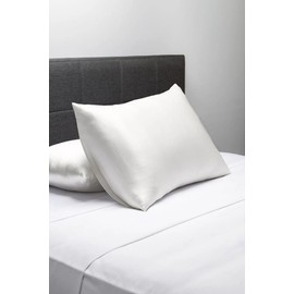 Mulberry Silk Blend Pillowcases, Promotes healthy hair and skin, Set of 2 (White)
