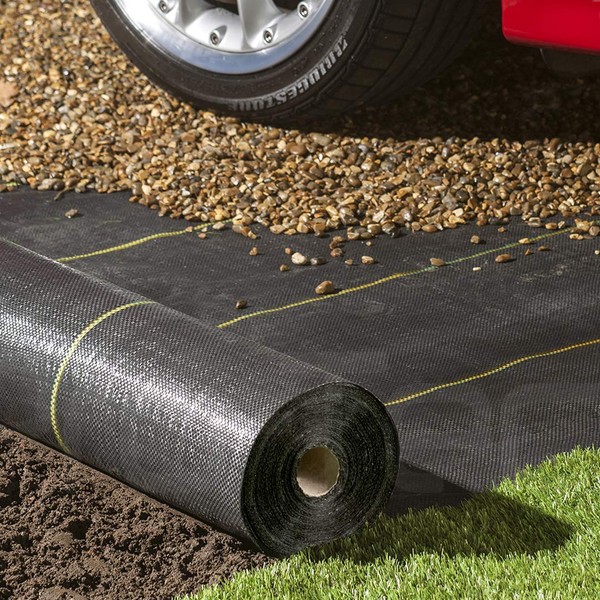 Pro-Tec Garden Products 125gsm Gold-Line EXTRA HEAVY DUTY duty 1m, 2m, 4m wide Weed control fabric landscape ground cover membrane barrier sheet 2m x 50m