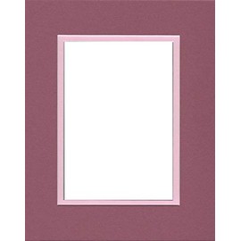 16x20 Double Acid Free White Core Picture Mats Cut for 12x16 Pictures in Mauve and Pink