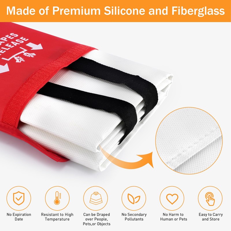 Emergency Silicone Fire Blanket for Home - Monodshop Emergency Fire