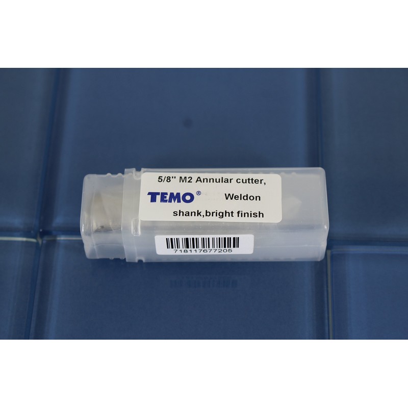 TEMO M2 Annular Cutter with Weldon Shank, Bright Finish, 5/8
