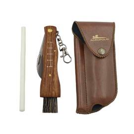 Acropolis Handmade Mushroom Foraging Knife, Knife With Brush, Eco Leather Folding Knife Case – Your Ultimate Foraging Tool.