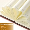 A5 Lined Leather Journal with Pen, 240 Pages Refillable Hardcover