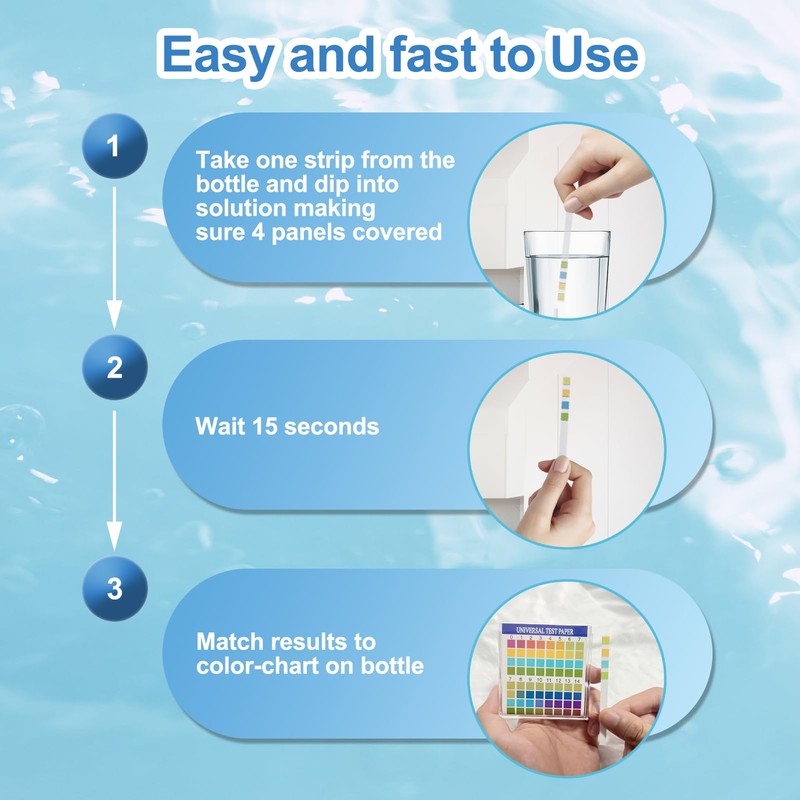 pH Test Strips 100 Pieces Universal Water Test Strips PH