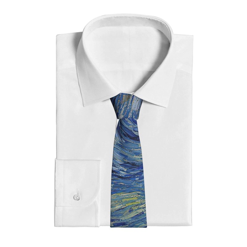 WILL BUDXEG The Starry Night Van Gogh Mens Novelty Necktie