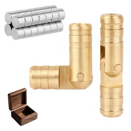 30 Piezas Latón Ocultas Cilindro Bisagras & 30 Piezas Redondo Imanes, Mini Invisibles Ocultas Barril Bisagras para Cajas Joyería Madera Puerta Gabinete Pequeños Muebles & Proyectos Madera DIY