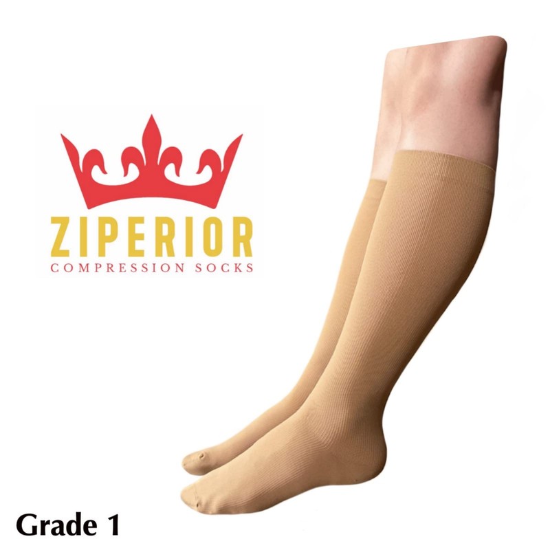 Ziperior Calcetines con cierre de cierre de 15 a 20