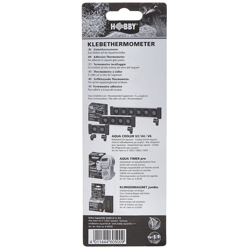 Hobby 60500 Klebethermometer für Aquarien