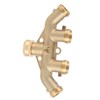 G3/4 Brass 4‑Way Garden Hose Splitter Ball Valve Hose Adapter