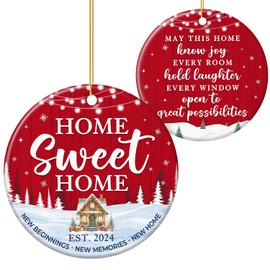 ZAGKOO New Home Ornaments 2024 - First Christmas in Our New Home 2024 Christmas Tree Decorations, New Home Gift Ideas 2024 for Christmas, First Home Presents for Women, Couple