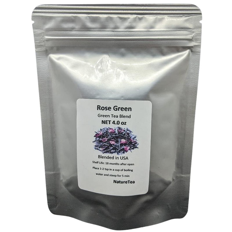 Rose Green Tea - Premium Green Tea Loose Leaf with