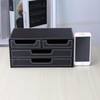 KINGFOM PU Leather Desk Organizer with 4 Drawers Small, Desktop