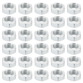 PATIKIL M10x1.0 Steel Hex Nuts, 60 Pack Metric Thread Zinc Plated Finished Hardware Nuts Screw Bolt Fasteners for Lamps Machinery Repair 6mm Height