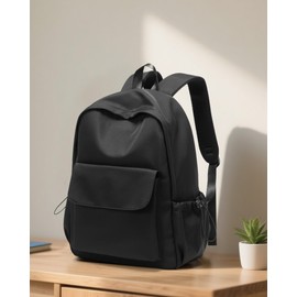 VENATIN Black School Backpack for Girls Women Middle School High School Bookbags for Men Teens Boys,Laptop Backpack Lightweight Travel Work Commuter Back Pack