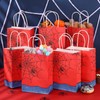 24 Pcs Spider Party Favors Bags with Handles Red Black