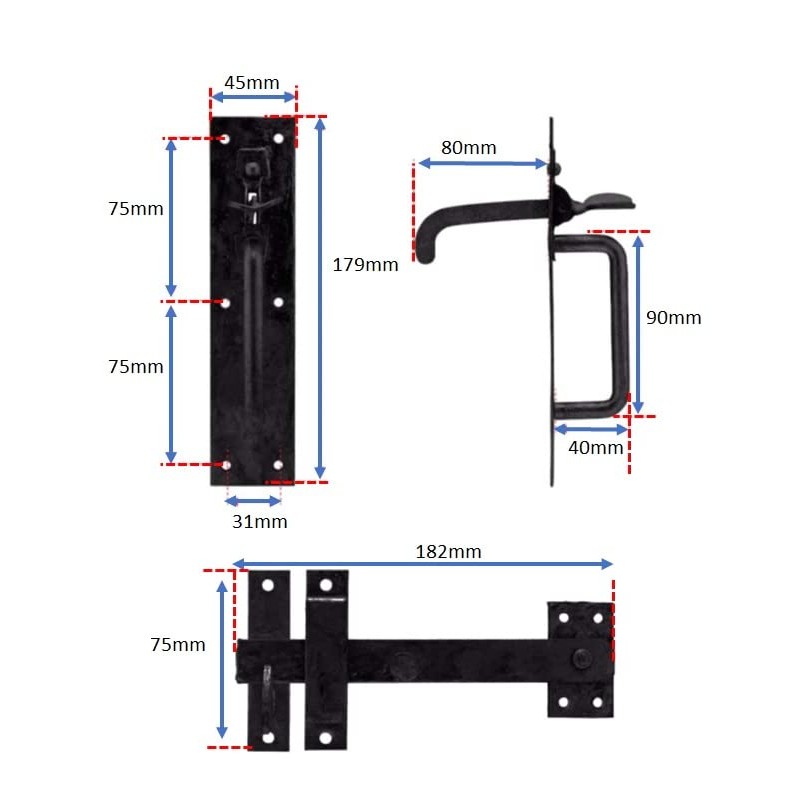 Suffolk Heavy Duty Outdoor Garden Shed Gate Door Bolt