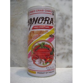 MANORA THE ORIGINAL THAI SNACK CHIPS 3.52OZ/100G CAN (Crab)