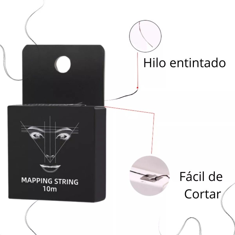 Universo en Linea Hilo Entintado Cejas Mapa Mapping Diseño Microblading