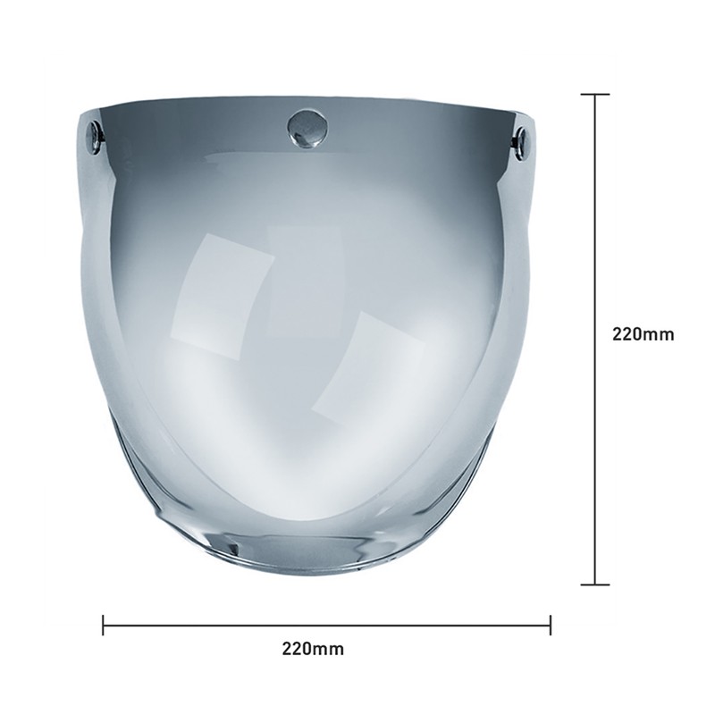 3-Snap Bubble Wind Visor For Biltwell Gringo&Bonanza Motorcycle Helmet