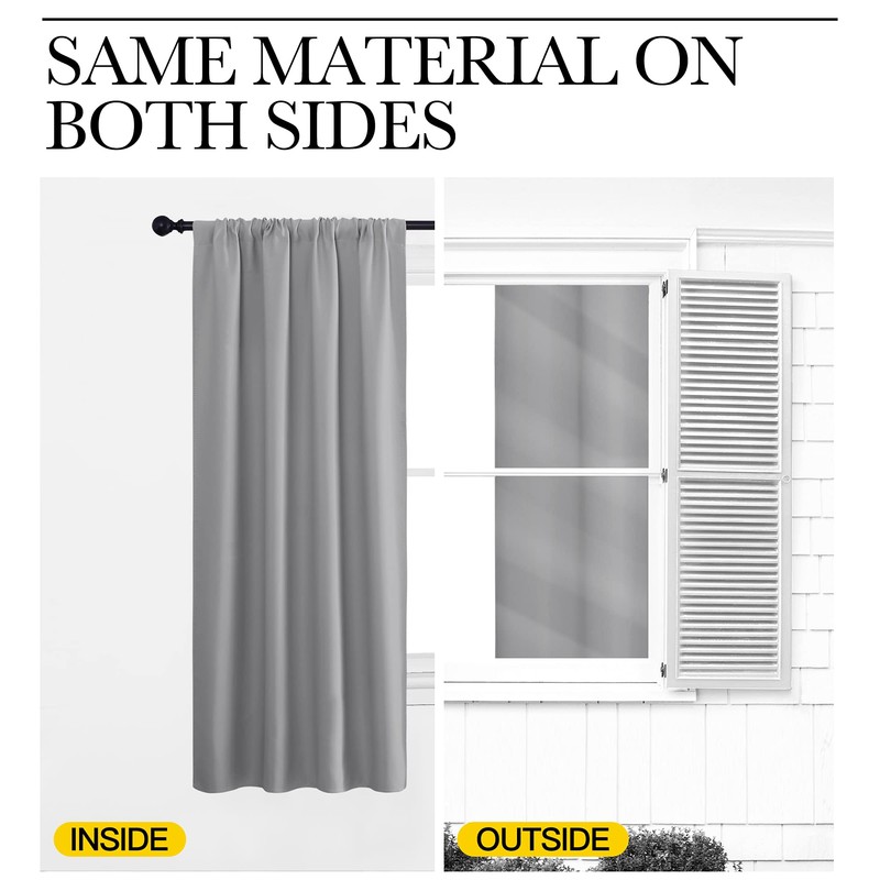 NICETOWN RV Blackout Curtains for Camper Windows, Short Room Darkening