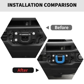RT-TCZ Tow Hook Covers for Ford Bronco 2021-2025 (Style B, Light Blue, Rubber)