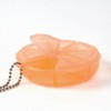 Mecal Round Weekly Pill Organizer Pill Case (Orange)/Individual Opening 10ea