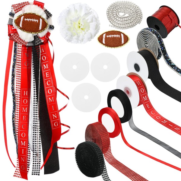 Crowye Homecoming Mum Supplies Set Include Paper Disc Backer and