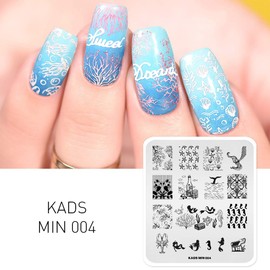 KADS Nail Art Stamping Plate Mermaid Stamping Template Image Plates Nail tattoo DIY decoration Tool