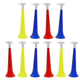 Didiseaon 10pcs Kids Horn Noise Maker, 27cm Noisemaker Trumpet, Kids Megaphone Match Horn Trumpet, Horn Cheerleader Sports Cheering Props (Random Color)
