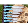 Chef Knife Custom Made Damascus Chef Knife Set Kitchen Cutlery