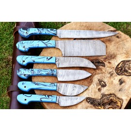Chef Knife Custom Made Damascus Chef Knife Set Kitchen Cutlery - Hand Forged Damascus 1702