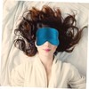 TOVINANNA Comfortable Silk Eye Mask Peacock Blue Sleeping Aid Blindfold