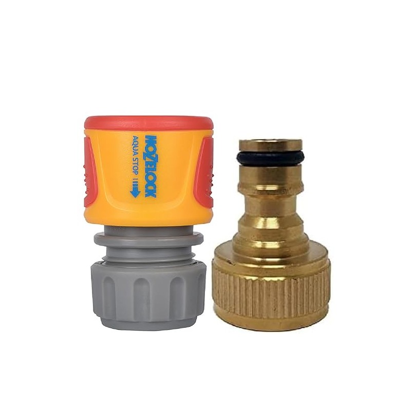 Simply Products 3/4" Brass Tap Adaptor Fitting with Hozelock Quick
