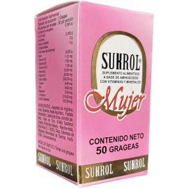 Sukrol Rosa Mujer 50 Grageas Suplemento Alimenticio Sabor Sin Sabor - de, y,