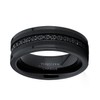 Metal Masters Co. Tungsten Carbide Black Wedding Band Eternity Ring,