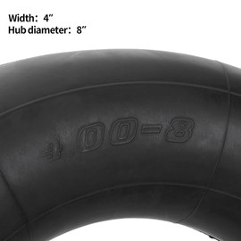 4.80/4.00-8 480/400-8 Inner Tube with TR87 Angled Valve for Mini Bikes Go-Kartings Mowers Hand Trucks Perssure Washers Wheelbarrows Carts Yard Trailers Isobutylene