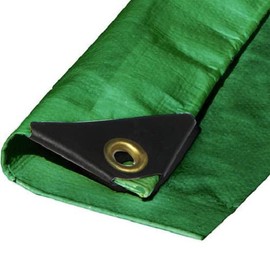 20' x 22' Green Heavy Duty 12 mil Poly TARP w/Grommets (Finished Size Approx. 19'6" x 21'6")