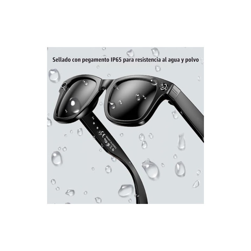 Denash Gafas Inteligentes de IA con Cámara, Gafas de Grabación
