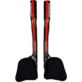 Strength Aero Bars TT Bike Armrest Handlebars Carbon Fiber Aerobar Triathlon 340mm Red Gloss