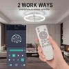 24" Ceiling Fan with Light, Flush Mount, Remote Control, White