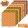 Whaline 24Pcs Fall Pattern Paper with Stickers 12 Design Double-Sided
