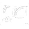 QCAA Heavy Duty Handrail Stair Brackets, Zinc Die Cast, Brushed