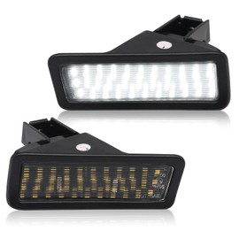 LUDARM 2Pcs 6000K White LED License Plate Light Compatible with RAM 1500 2019 2020 2021 2022 2023 2024 2025 2026 Rear Bumper Tag Lamp Smoke Lens (NOT Compatible with Classic Models)